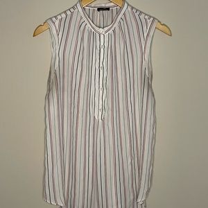 Quarter button blouse